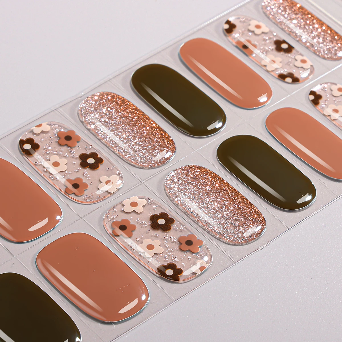 แผ่นเจลติดเล็บลายเสือดาวแบบกึ่ - Full Cover Adhesive บทวิจารณ์และราคา