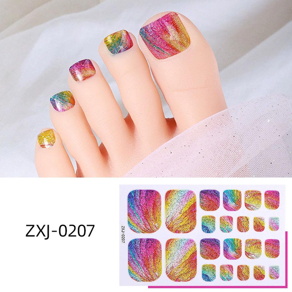 สติกเกอร์ติดเล็บเท้าแบบเจลสีรุ - Full Cover Adhesive บทวิจารณ์และราคา